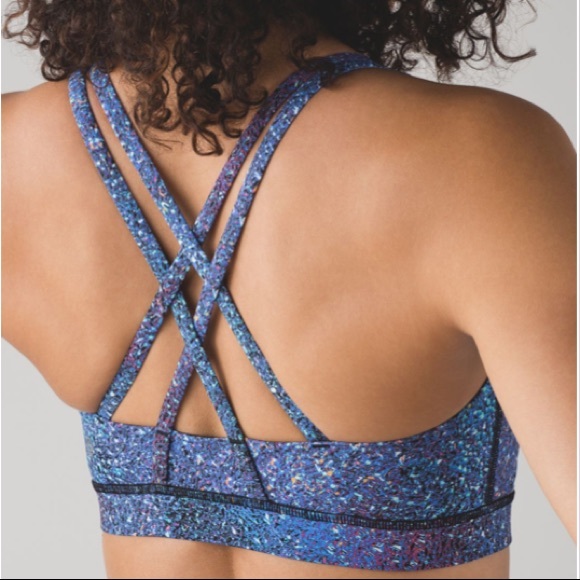 lululemon athletica Tops - Lululemon Energy Bra Strive Multi Black